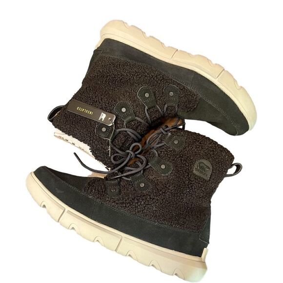 Sorel Explorer II Joan Cozy (Women) - Black/Tea Light NWOB Size 11 - Picture 3 of 7